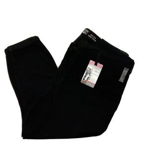 Levi Strauss Women's Black Jeans Mid Rise Ankle Skinny Cuffed Plus Size 28 NWT
